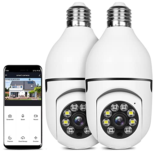 UPULTRA Light Bulb Camera Combo: 2pack 1080P Wireless
