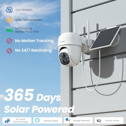 2K Home Security Cameras with Solar Power (2 Pack)