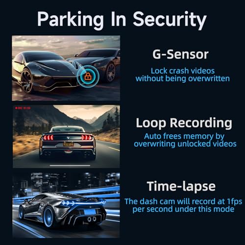 VEEMENT 2.5K Front Dash Cam: WiFi Night Vision, 24h Parking Monitor