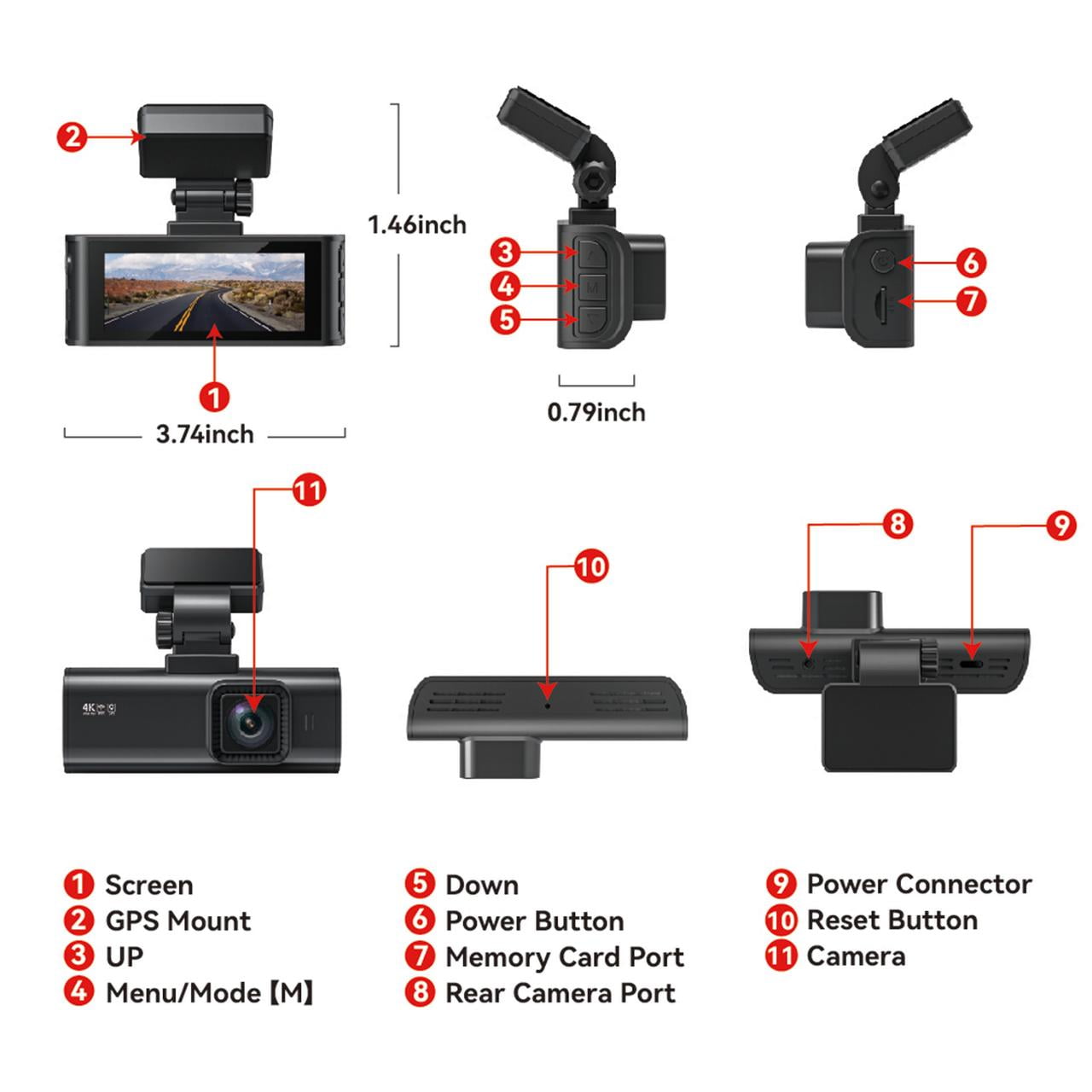 REDTIGER F7N 4K Front and Rear Dashcam