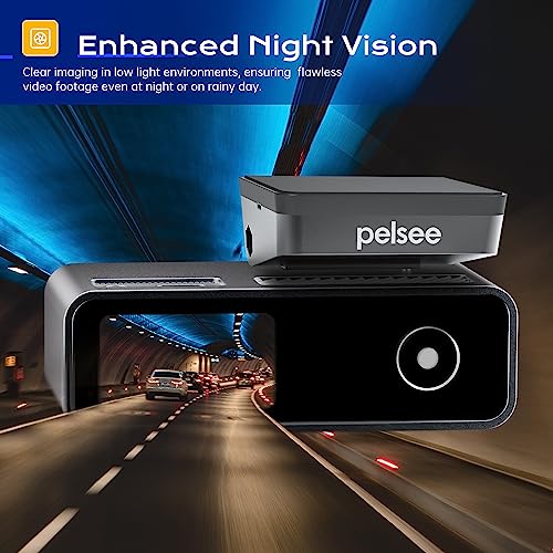 Pelsee P1 Duo Dash Cam - Dual Front/Rear, 4K