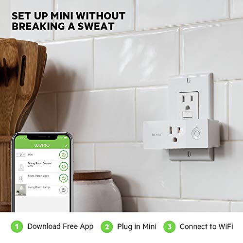 Mini Smart Plug Compatible with Alexa, Google Assistant, Apple HomeKit - 2 Pack