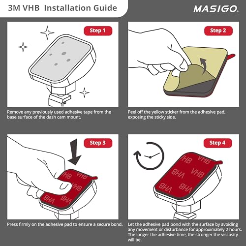 Dash Cam Mounting Kit: Adhesive Pad & Electrostatic Film
