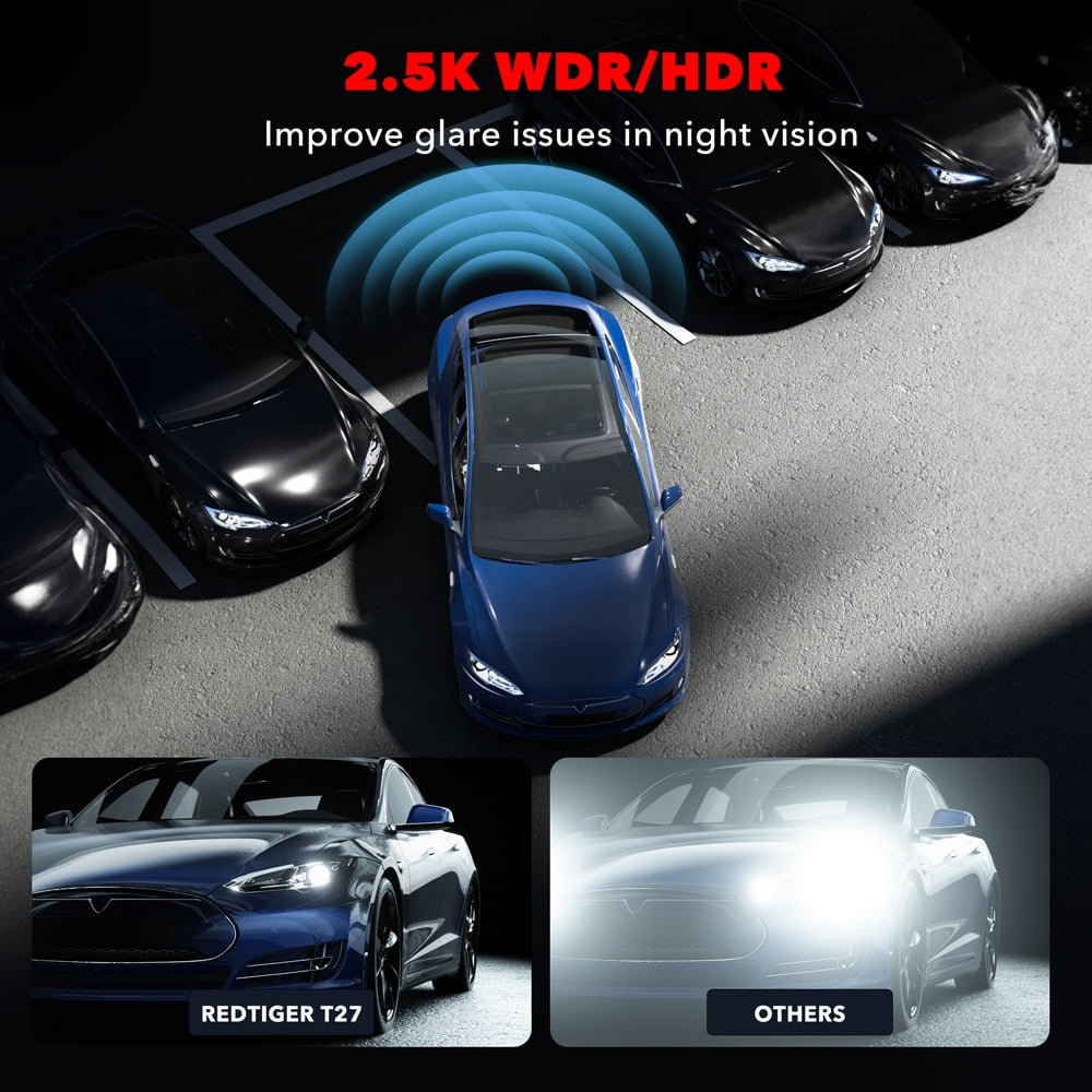 REDTIGER 11" UHD Touch Screen Car Mirror Dash Cam