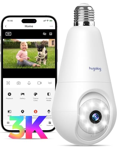 Hugolog 3K Wireless Outdoor Security Camera with AI