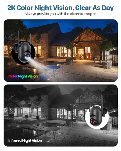 Wireless Solar Outdoor Security Camera System with Motion Sensor