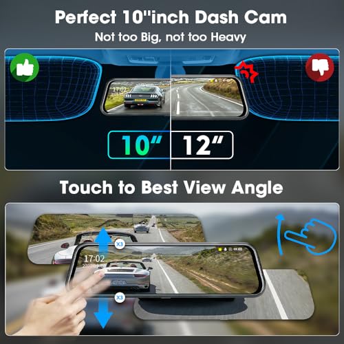 10'' Rear View Mirror Camera Dash Cam