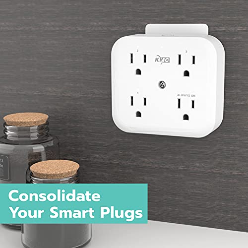 KMC Smart Tap Mini: 4-Outlet Wall Adapter, 3 Wi-Fi Outlets