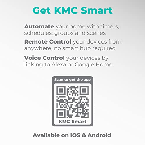 KMC Slim Smart Plug 4-Pack: Wi-Fi Outlet for Smart Home