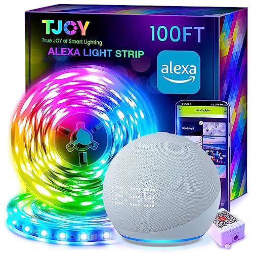 TJOY 100ft Smart RGB LED Strip Lights with Alexa