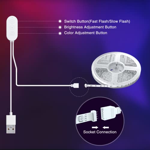 Smart TV LED Backlight, 9.2ft WiFi Strip Light