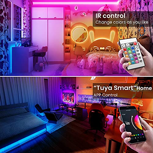 TJOY 100ft Smart RGB LED Strip Lights with Alexa