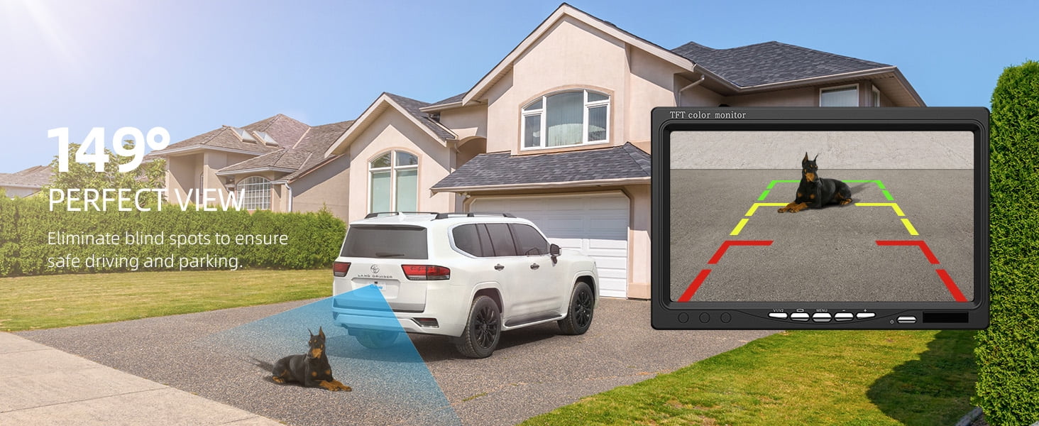 eRapta 7'' 1080P Backup Camera for Car/Truck IP69