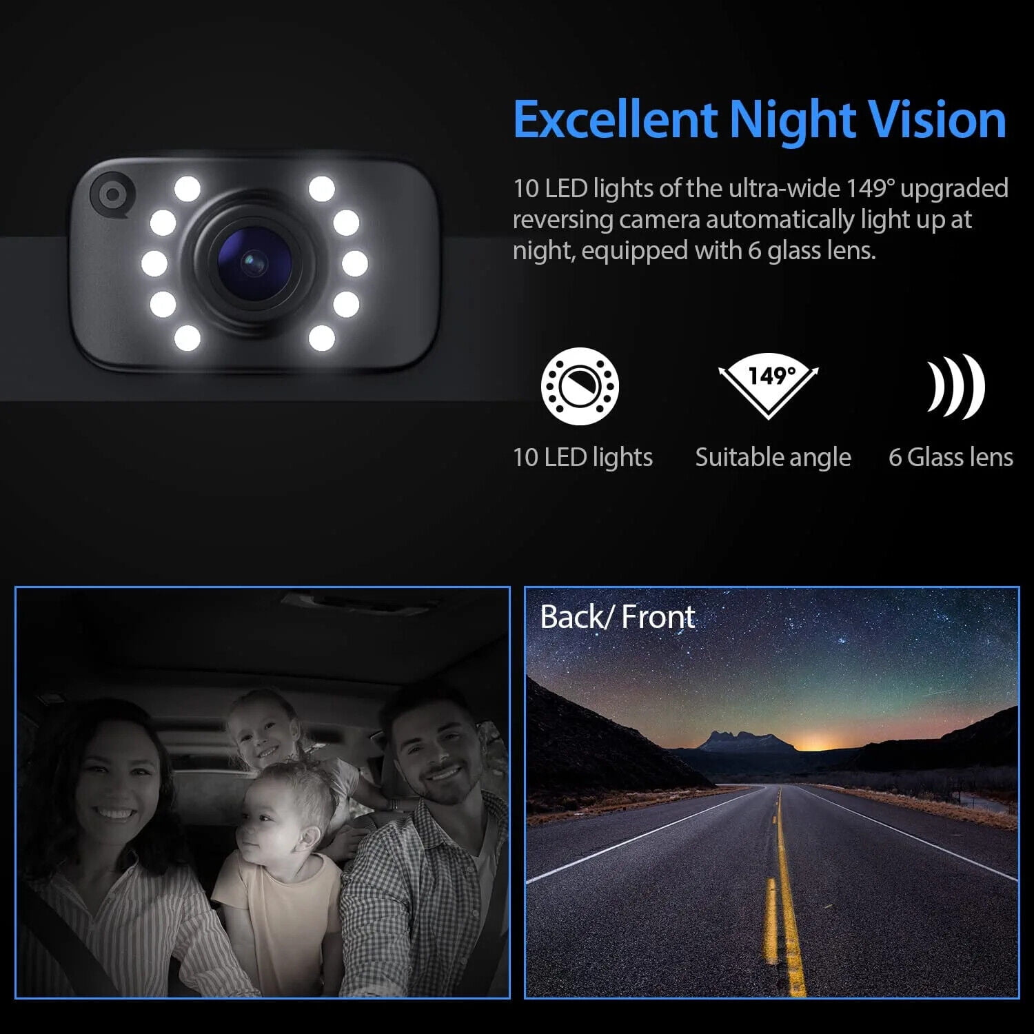 eRapta 7'' 1080P Backup Camera for Car/Truck IP69