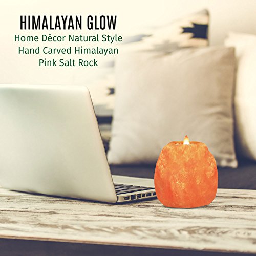Hand Carved Himalayan Salt Candle Holder for Home