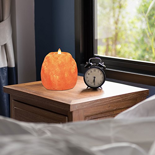 Hand Carved Himalayan Salt Candle Holder for Home