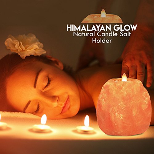 Hand Carved Himalayan Salt Candle Holder for Home