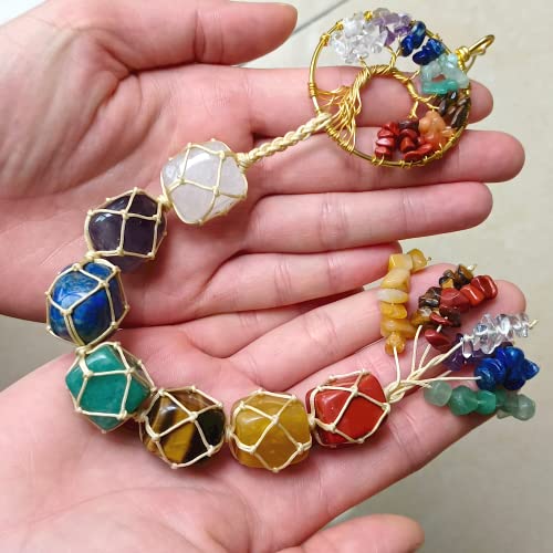 Handmade Tree of Life Chakras Healing Stones