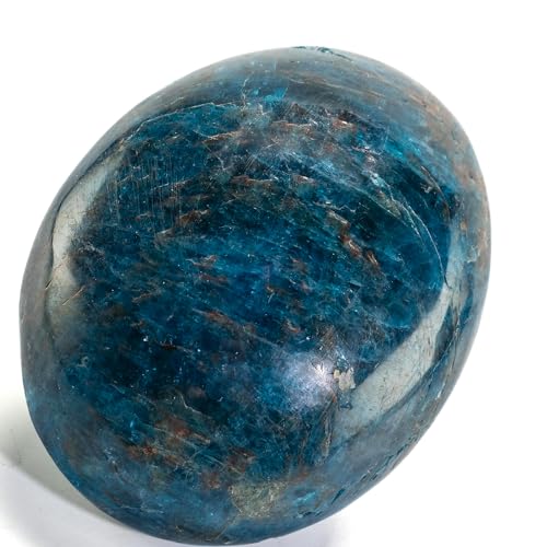 KALIFANO Blue Apatite Palm Stone for Healing and Intuition
