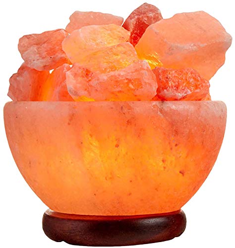 Spantik Himalayan Salt Lamp Bowl with Crystal Chunks