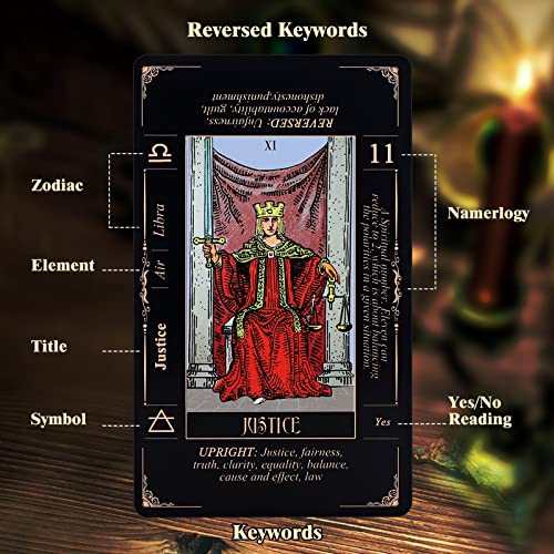 Classic Tarot Cards Set with Guidebook and Carry Bag