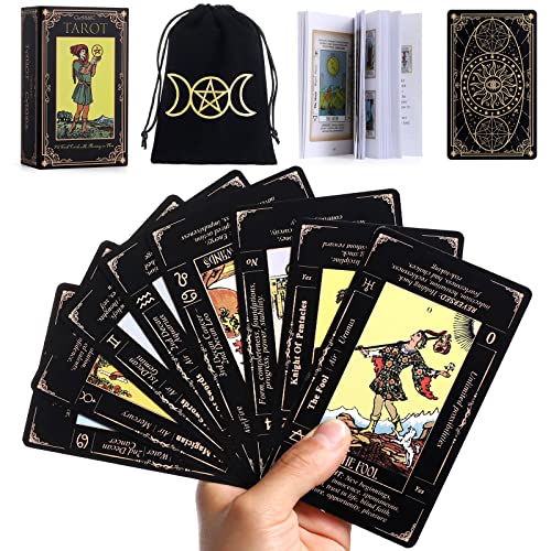 Classic Tarot Cards Set with Guidebook and Carry Bag
