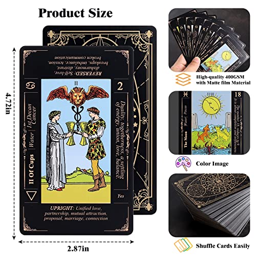 Classic Tarot Cards Set with Guidebook and Carry Bag