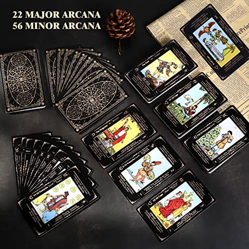 Classic Tarot Cards Set with Guidebook and Carry Bag