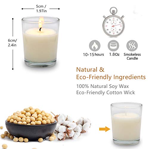 12 White Votive Candles for Home Decor and Parties