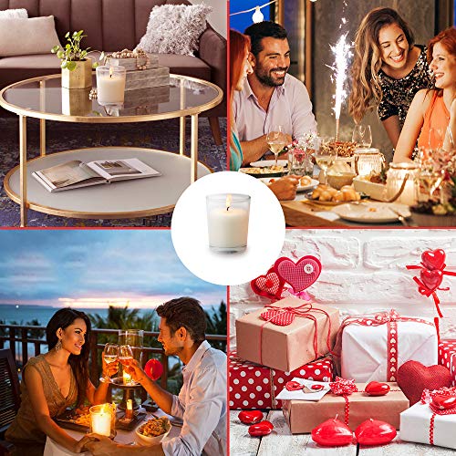 12 White Votive Candles for Home Decor and Parties