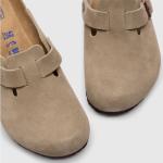 Birkenstock Boston Taupe Suede Clog Shoes