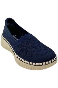 Skechers Women's Navy Vegan Knit Slip-Ons