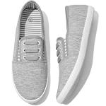 Women's Grey Slip-On Canvas Sneakers