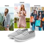 Women's Grey Slip-On Canvas Sneakers
