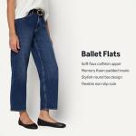 Amazon Essentials Women's Black Slip-On Ballet Flats