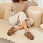 Cozy Memory Foam Slippers for Women, Chestnut