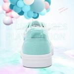 Obtaom Women's Light Green Slip-On Canvas Sneakers