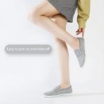 Women's Grey Slip-On Canvas Sneakers