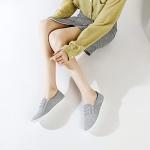 Women's Grey Slip-On Canvas Sneakers