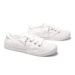Women's Casual Slip-On Canvas Sneakers - White Dot