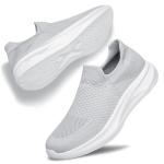 Women's Light Grey Slip-On Athletic Sneakers Size 7.5