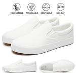 Women’s White Slip-On Canvas Sneakers