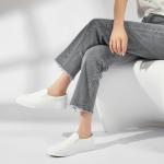 Women’s White Slip-On Canvas Sneakers