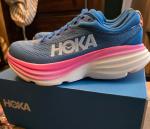 Hoka Bondi 8 Women's Running Sneakers Blue Pink
