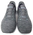 Skechers Women's Gray Slip-Ins Dazzling Walking Shoes