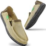 Vilocy Men's Slip-On Canvas Deck Shoes Tan