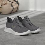 Skechers Grey/Lime Gowalk Flex Slip-on Sneakers