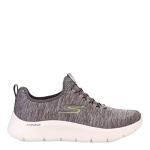 Skechers Grey/Lime Gowalk Flex Slip-on Sneakers