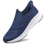 Men's Navy Blue Slip-On Walking Sneakers Size 10