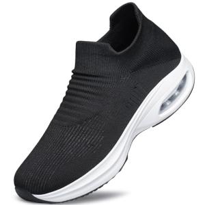Men's Lightweight Slip-On Walking Shoes - Black